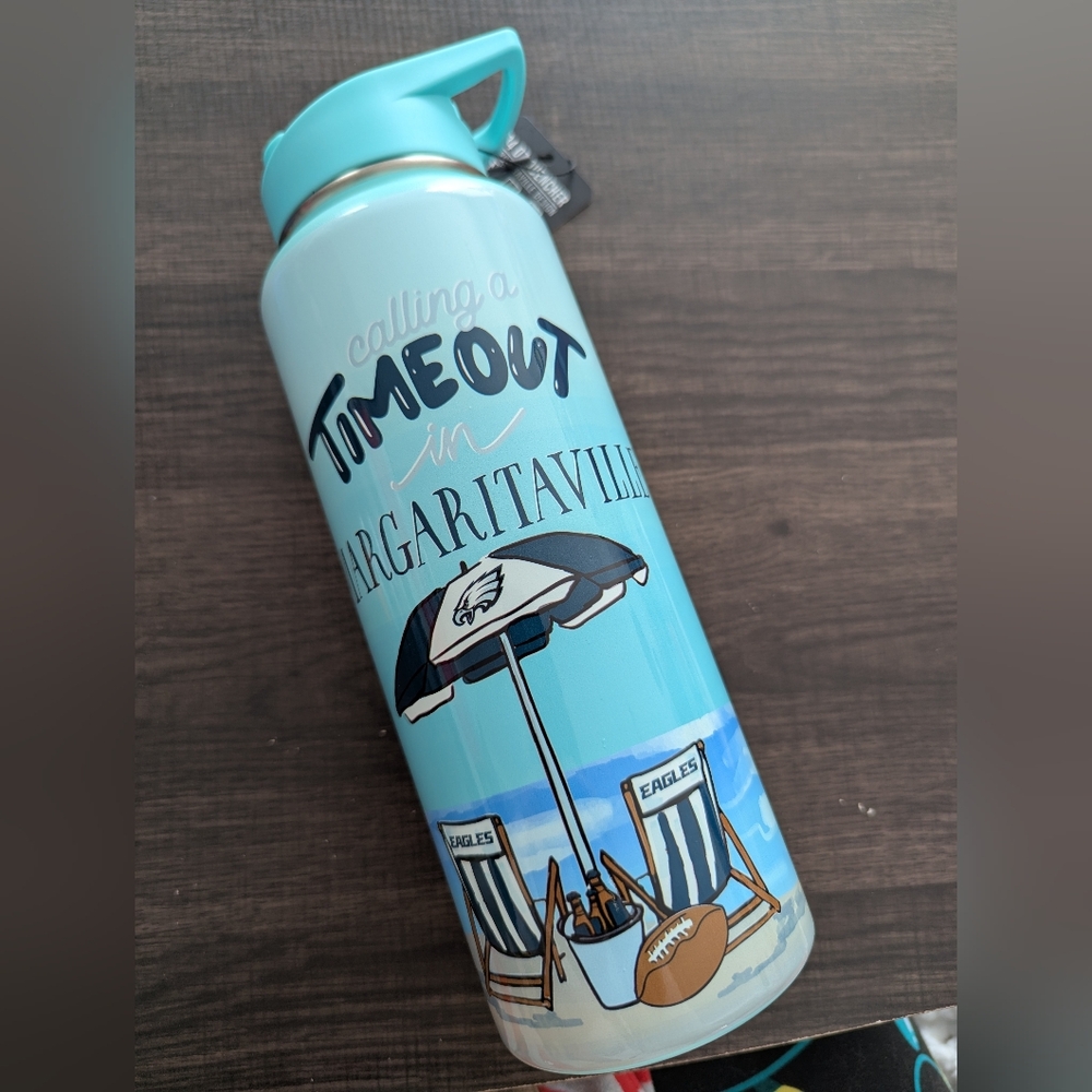 Philadelphia Eagles Stainless Steel Tumbler with Straw In Margaritaville